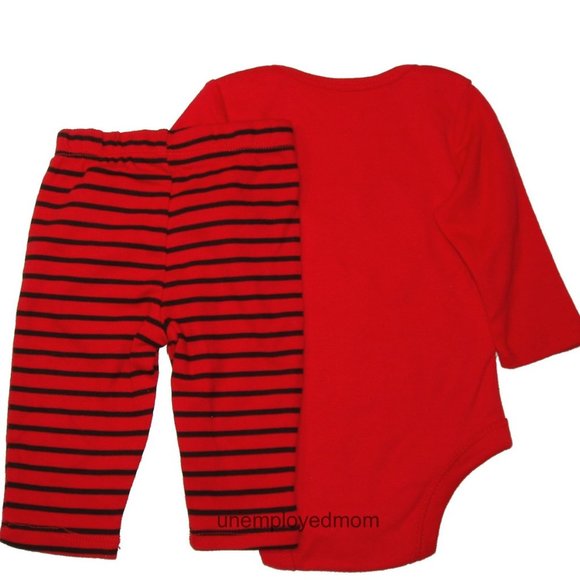 Dinosaur Christmas Outfit Boys Tree Rex 2 pc Set Bodysuit Pants Holiday - Picture 4 of 5